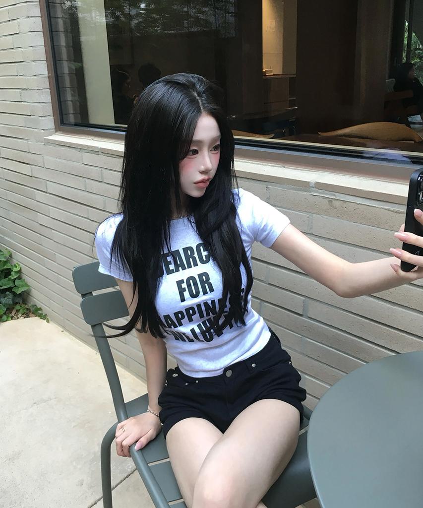 Maidibbeullumemolijeu (W)We Need Luv Crop Tee (Ash)
