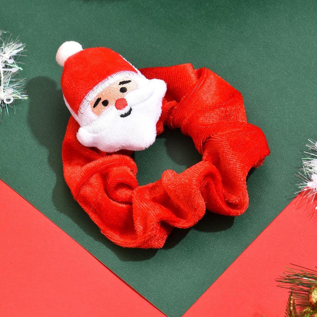 Festive Reindeer & Santa Hair Tie Set - Cute Christmas Headwear for Ponytails