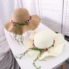 Dayan Flower Wreath Grass Hat Sun Protection and Sun Shading Hat Women Summer Travel Beach Cool Hat Wave Hat