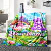 Name Custom Cartoon Care Bears Print Flannel Blanket High Quality Warm Comfortable Cover for All Seasons Perfect for Gifts Home Decor