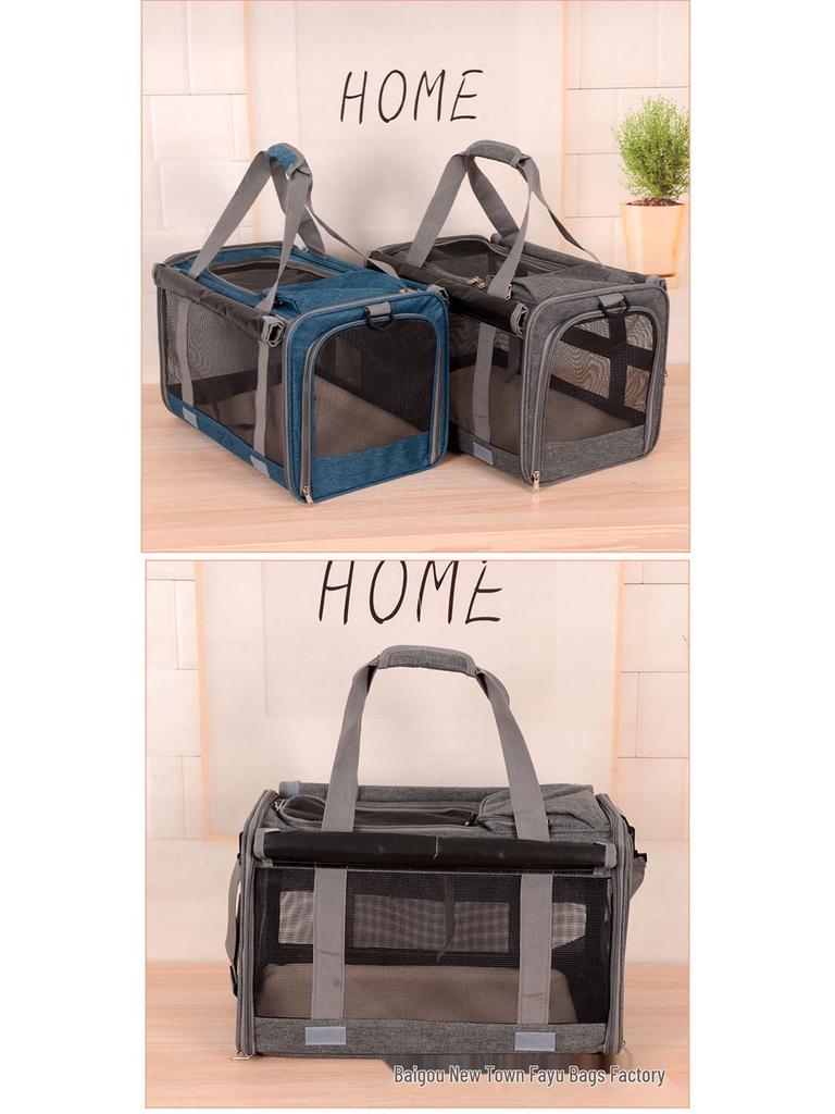 Portable Large Capacity Pet Bag - Breathable & Foldable Handbag for Cats and Dogs, Universal for All Seasons