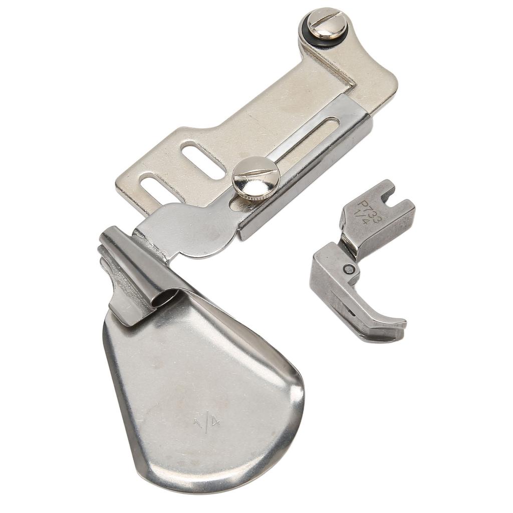 Sewing Machine Binder Stainless Steel Curved Edge Folder with Presser Foot for Bed Sheet Towel