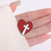 Trendy Heart Brooch Decorative Pin Fashion Badge Alloy Texture Clothing Jewelry for Youthful Style and Individuality
