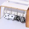 Hot Selling White Black Color Square Dice Earrings for Women Funny Digital Dice Earrings Femme Bijoux Brincos Berloques