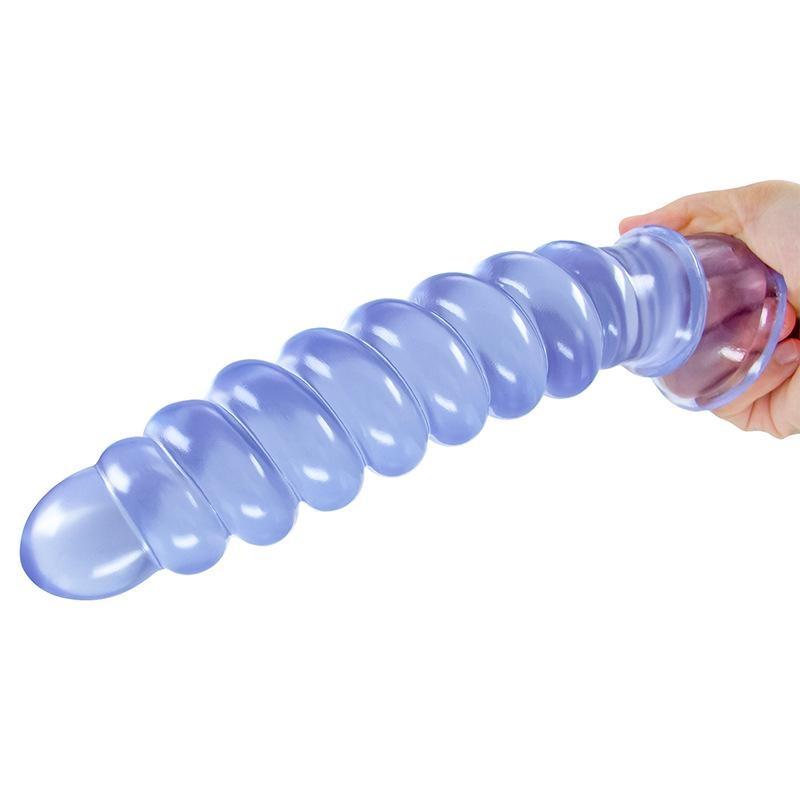 Tapón anal de PVC con rosca transparente, juguete sexual Gay, consolador masturbador femenino, Fisting, Miembro grande, correa en pene, pene realista