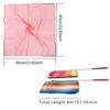 Performance Gadget Kit Dancing Shawl Prop Pure Color Square Nylon Scarf Colorful 4 Meter Ribbon School Festival Rewards Gift ZYF