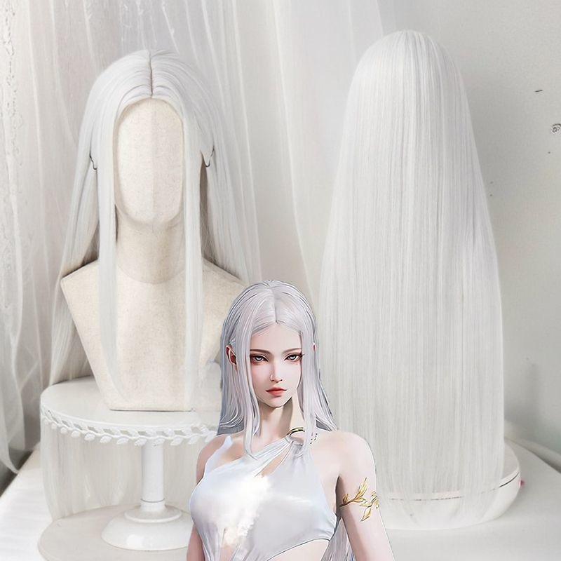 Ji Yingying Cos Middle-parted Wig Girl s Fashionable Long Straight Wig Wig for Daily Wear or Anime Cosplay as the picture