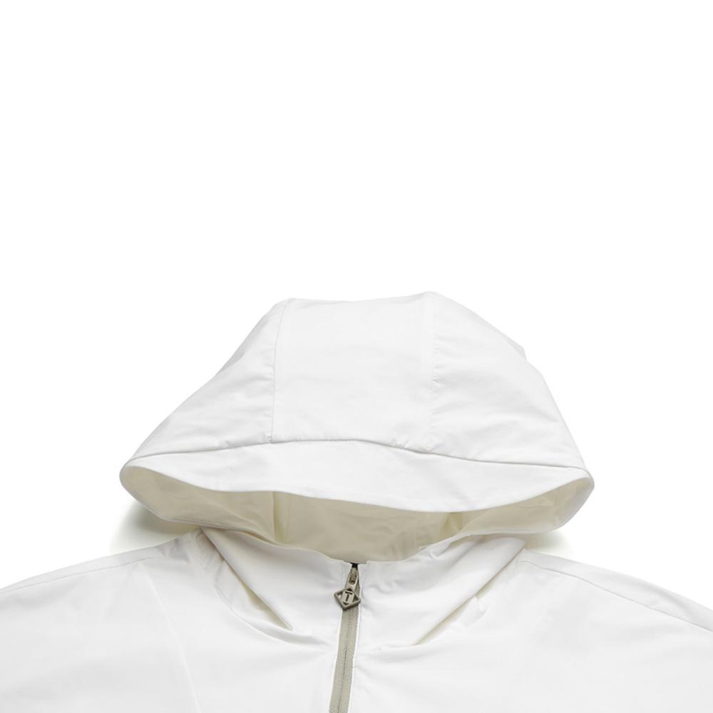 FILA Golf Series Trendy Fashion Versatile Simple Casual Sports Training Golf Hooded Woven Sweatshirt Women sweatshirt Jade-White A11W615716FWT