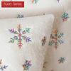 1PC Nuan Series Christmas Snowflake Pattern Pillowcase Embroidered Sequin Cushion Cover for Sofa Living Room Bedroom Home Decor