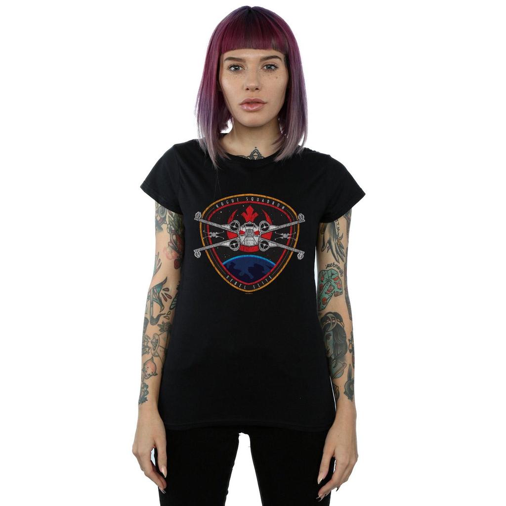 STAR WARS Womens/Ladies Rebel Elite Badge Cotton T-Shirt