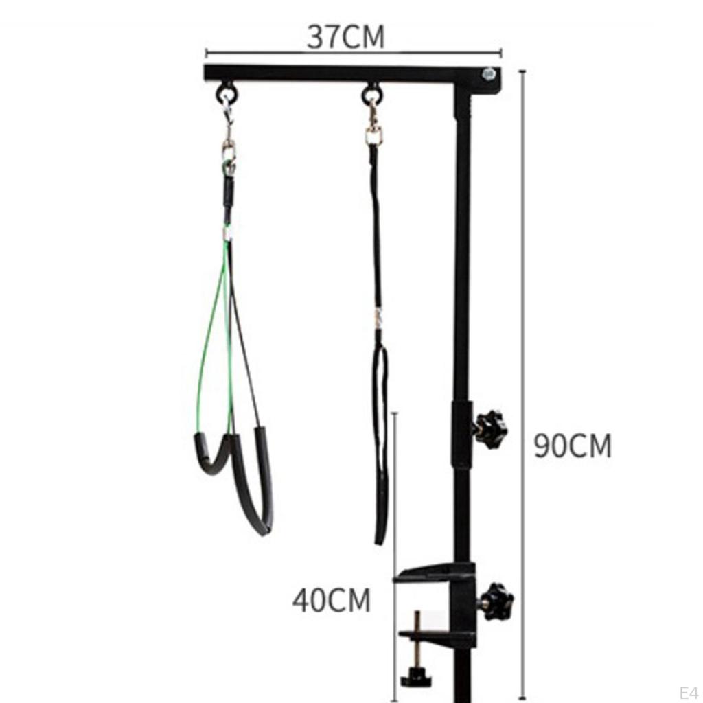 Pet Grooming Arm with Clamp for Medium and Small Dogs - 35 Inch Height Adjustable Two Haunch