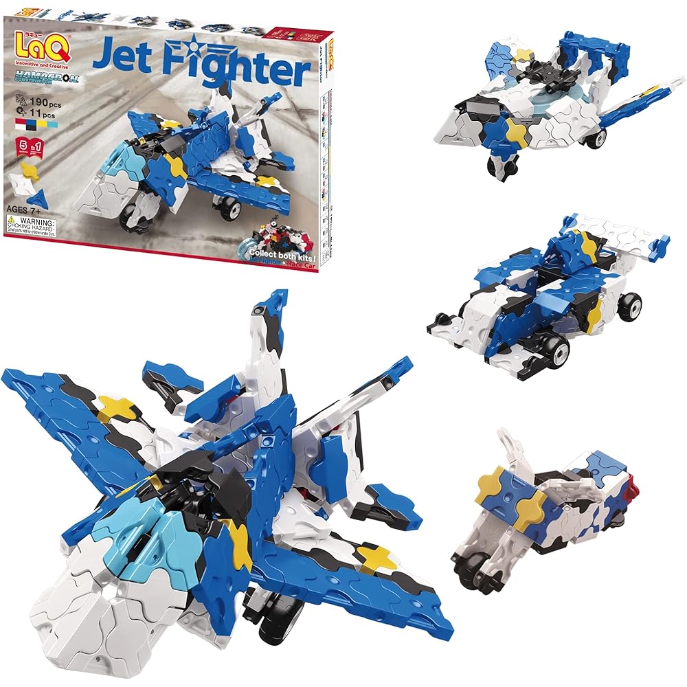 

LaQ Hamacron Constructor Jet Fighter Building Set Creative Construction Toy for Kids