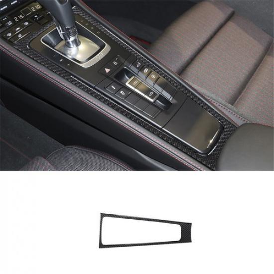 Carbon Fiber Gear Shift Frame Cover Trim For Porsche 718 Boxster Cayman