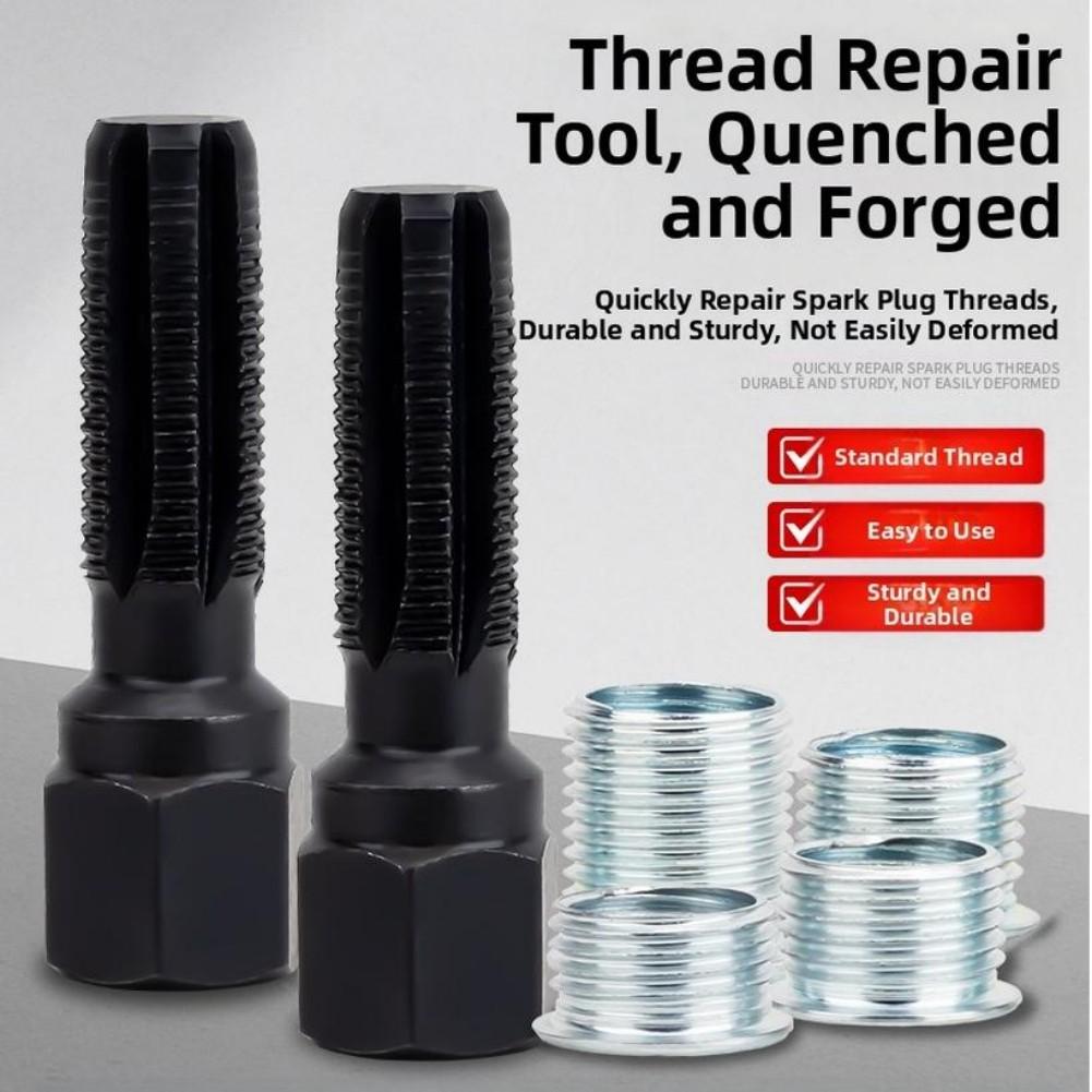 Black Oxide Treatment Re-thread Tap Spark-Plug Repair Tool Steel Thread Repair