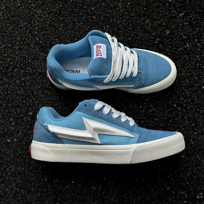 

Autumn and winter explosive head embroidered American street board shoes, blue coffee sole lightning shoes, casual shoes 38 небесно-голубой