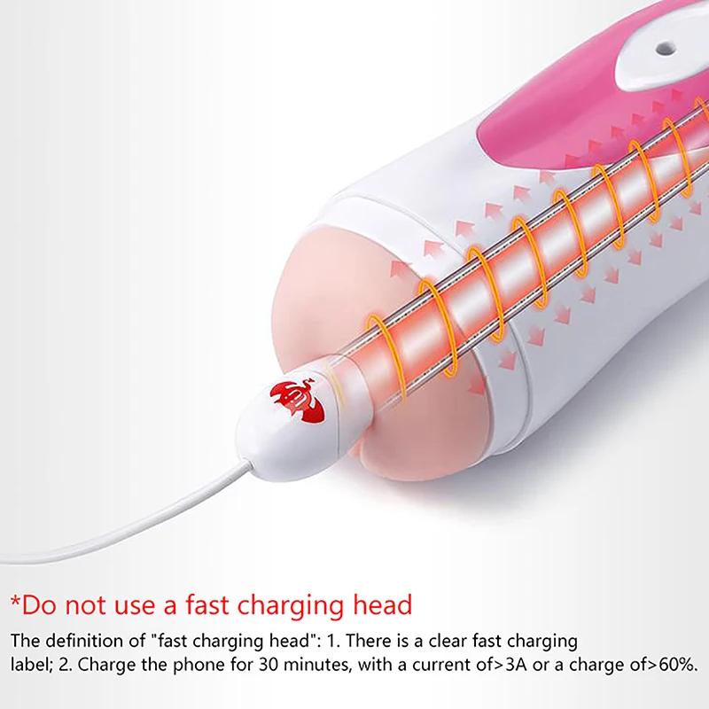 Termostat Inteligent Tijă de Încălzire USB Rapid Pentru Cupă Masturbator Masculin Păpuși Sexuale Încălzitor Anal Vagin Jucării Sexuale Pentru Bărbați Jucării Sexuale Pentru Adulți