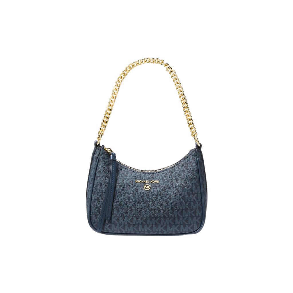 Ny MICHAEL KORS Jet Set Charm Skulderveske med skinndetaljer, Håndveske, Skulderveske Trumpets Dame Marineblå 32H1GT9C1V-ADMRLPLBLUE