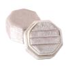 Octagonal Three Slot Rings Holder Dustproof Engagement Rings Storage Box  for Couples
