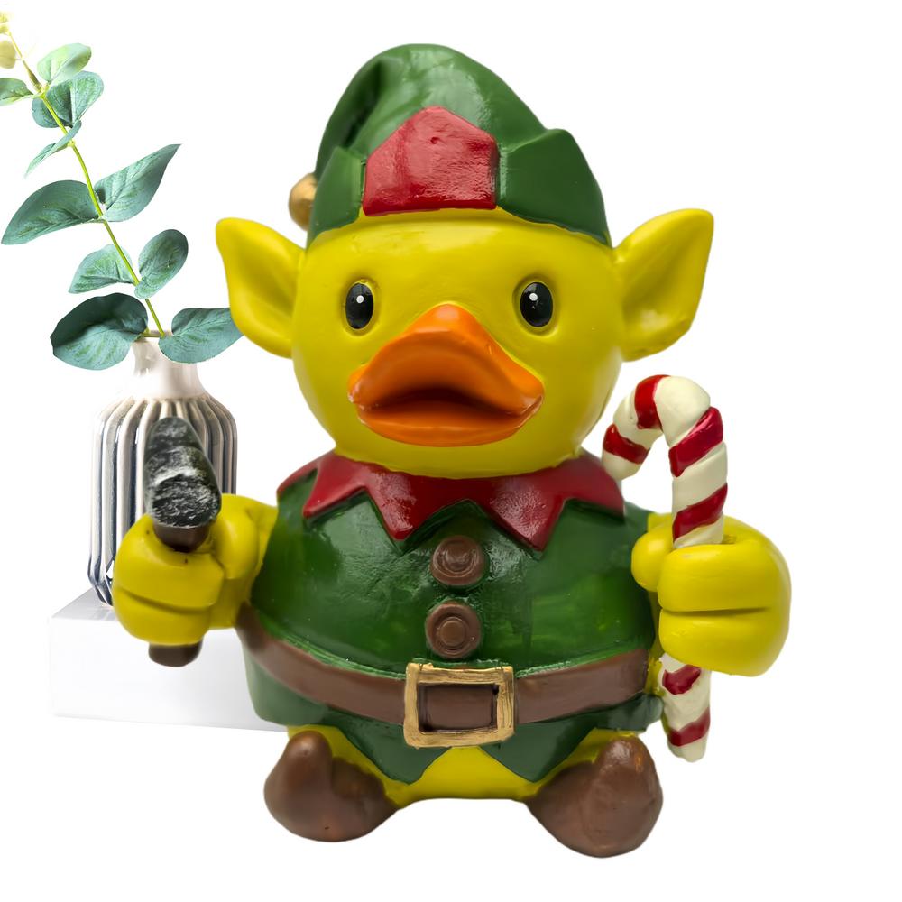 

Duck Figurine Resin Christmas Art Decoration Animal Collectible Figurines For Home Living Room Bedroom Workplace Classroom Shelf