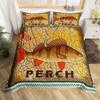 Fishing Soft Duvet Cover Set Twin King For Young Boys Men Rustic Fisherman Warm Comforter Cover Microfiber Wild Cabin Fishing Theme Beding Set