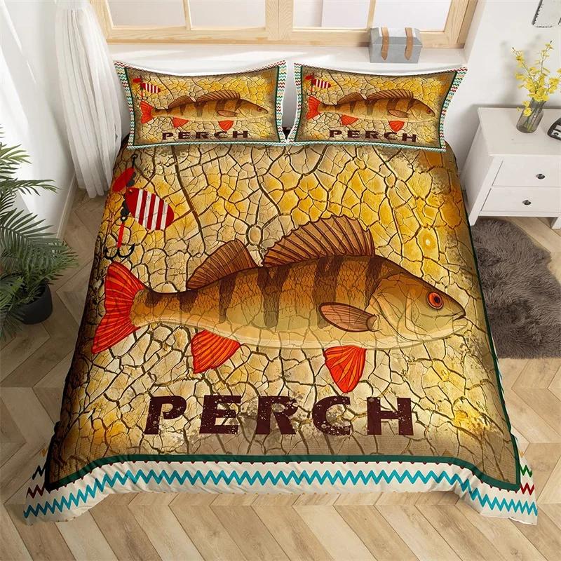 Fishing Soft Duvet Cover Set Twin King For Young Boys Men Rustic Fisherman Warm Comforter Cover Microfiber Wild Cabin Fishing Theme Beding Set