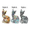 Resin Graffiti Cat Statue Shelf Decoration Desk Collection Animal Sculpture for Home Accent Piece Multipurpose Exquisite