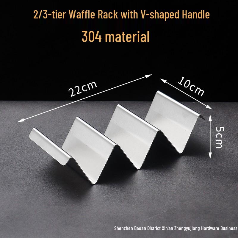 304 Stainless Steel V-Shaped Taco Holder for 2 or 3 Tortillas