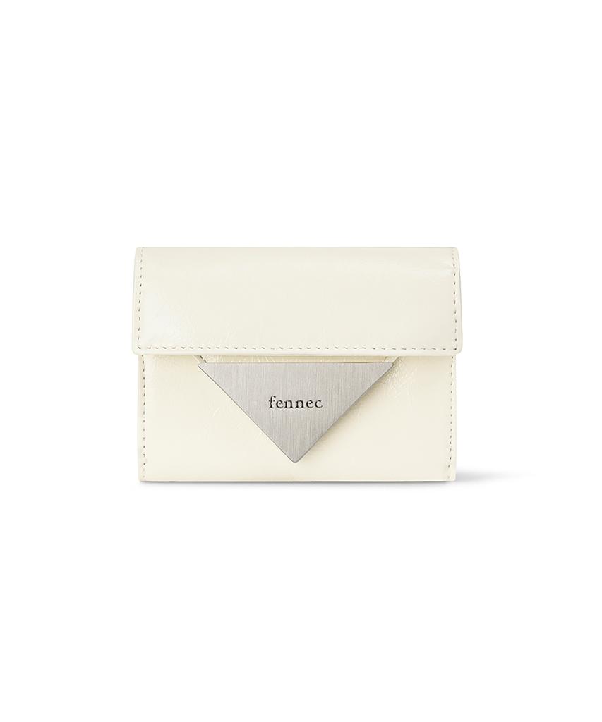 Fennec Crinkle Triangle Doco Wallet - Vanilla