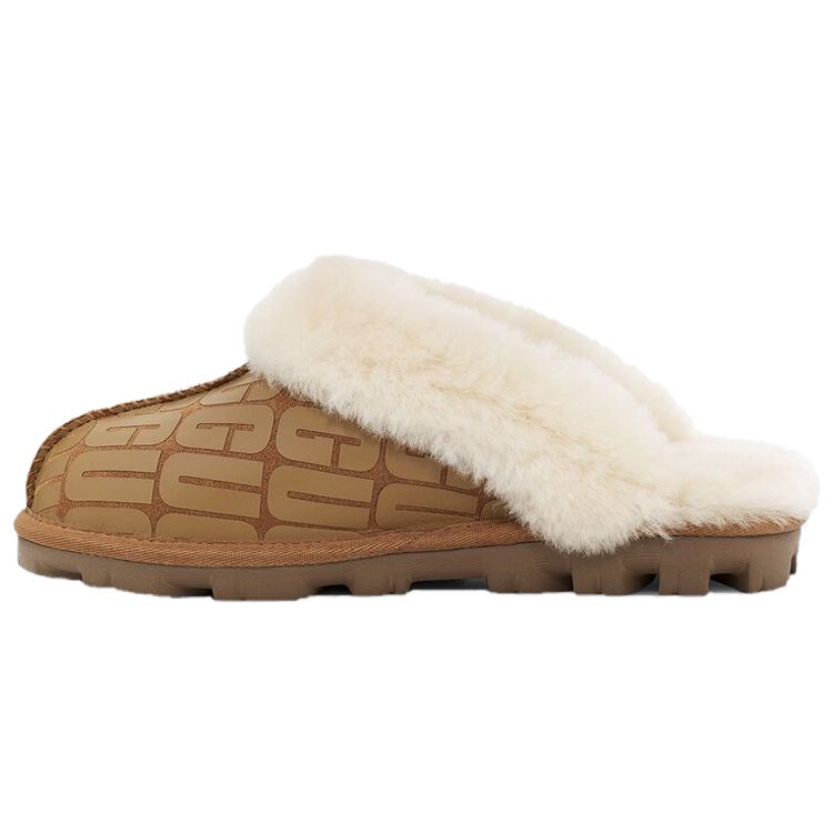 UGG Coquette Универсальные Удобные Модные Тапочки с Принтом Женские тапочки Коричневый 1129473-CHE 37