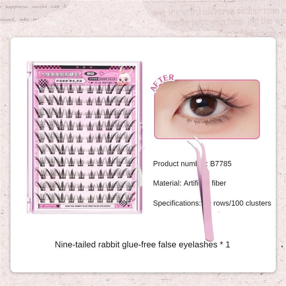 Fluffy Self-Adhesive False Eyelashes | No Glue Needed | Pre-Glued Natural Long & Volume Lashes | Soft & Comfortable