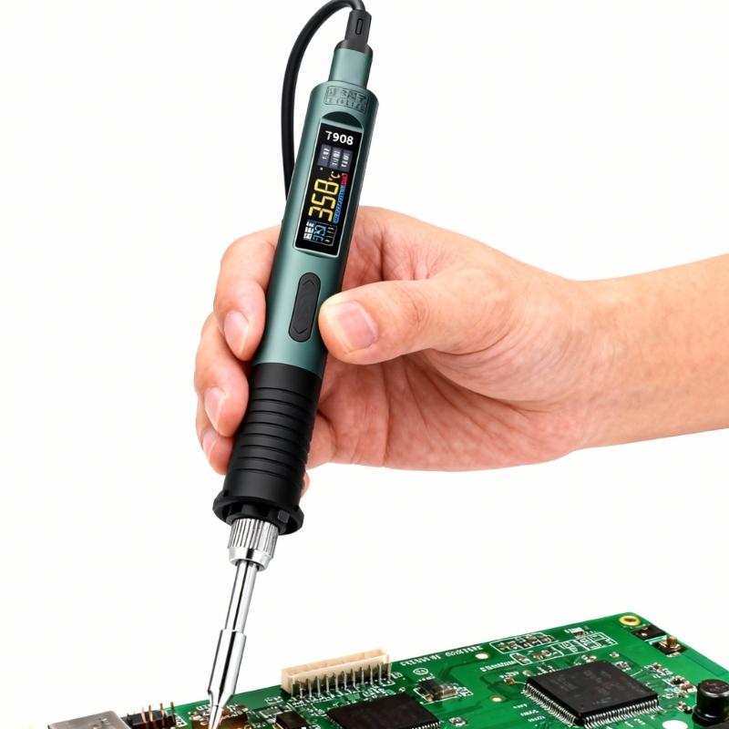 High Precise Temperature Control Soldering Iron LCD Screen Adjustable 18-140W Power for Professional Welding Repairs