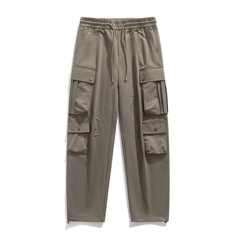 

Спецодежда Мужская Новый весенне-осенний стиль Свободные Прямые Брюки-карго Тренд Универсальные Повседневные Уличные Прямые Широкие брюки 4XL