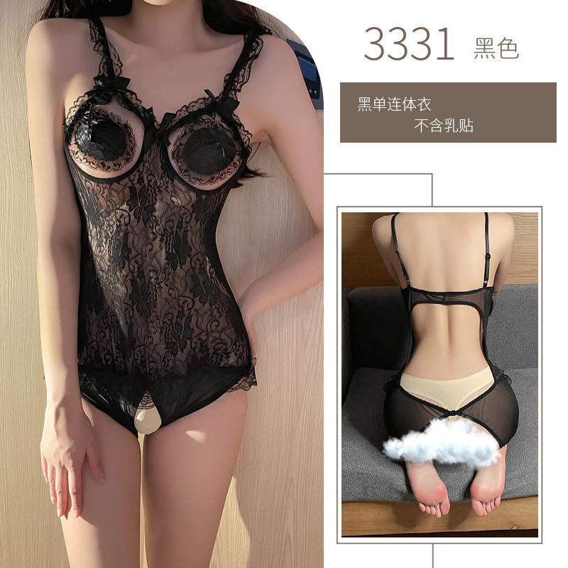 Lace sexy underwear women's hot breasts seduction sexy onesie bed free sex suit