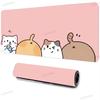 Süßes Cartoon-Katzen-Mauspad XXL Großes Gaming-Zubehör Schreibtischunterlagen Rutschfeste Gummi-Computer-Tastaturmatte Büro-Laptop Langes Mauspads