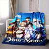 Custom 1Pc Anime Girls Name Fleece Flannel Blanket Soft Warm Cozy Office Throw For Bedroom Couch Travel Birthday Xmas Gift