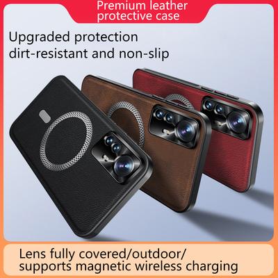 For Xiaomi Mi 12 Pro 12S Pro Case Magnetic Elegant Leather Wear-Resistant Lens Fully Covered Non-Slip Grip Edge Cover Shell
