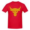 Brahma Bull The Rock Project Gym Smooth Tshirt Niche Personality Solid Colors Short Sleeve