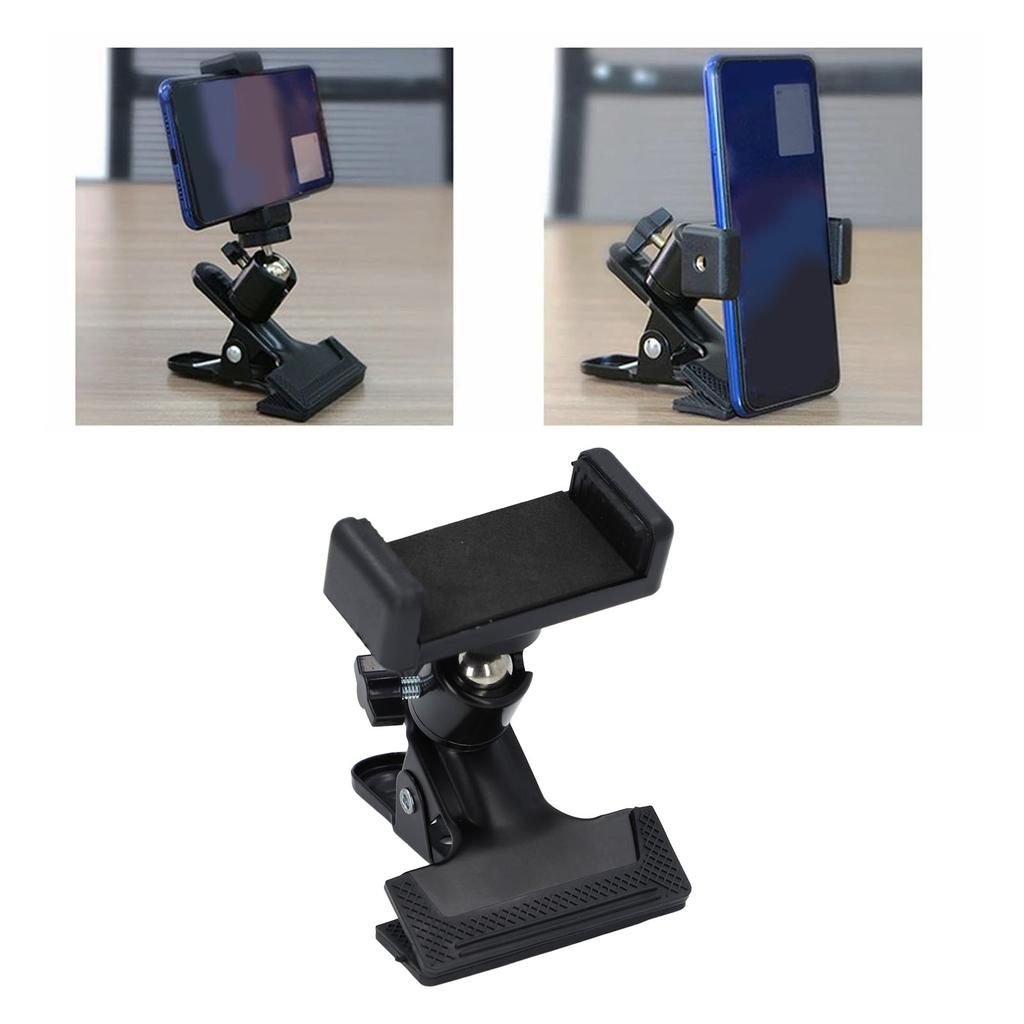 Guitar Head Phone Holder 360 Degree Ball Head Clip On Phone Mount for 5.5‑7.5cm Phones