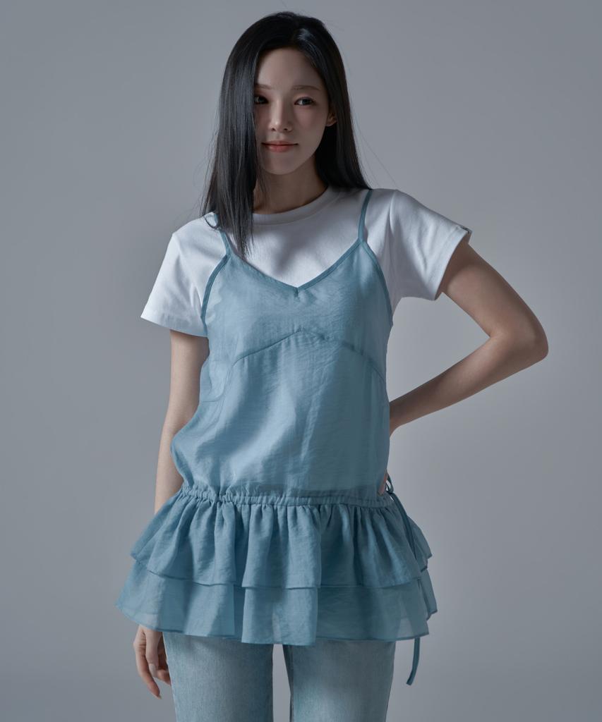 War For Woman Ws-08 Tiered Bustier Layered Dress_Sky