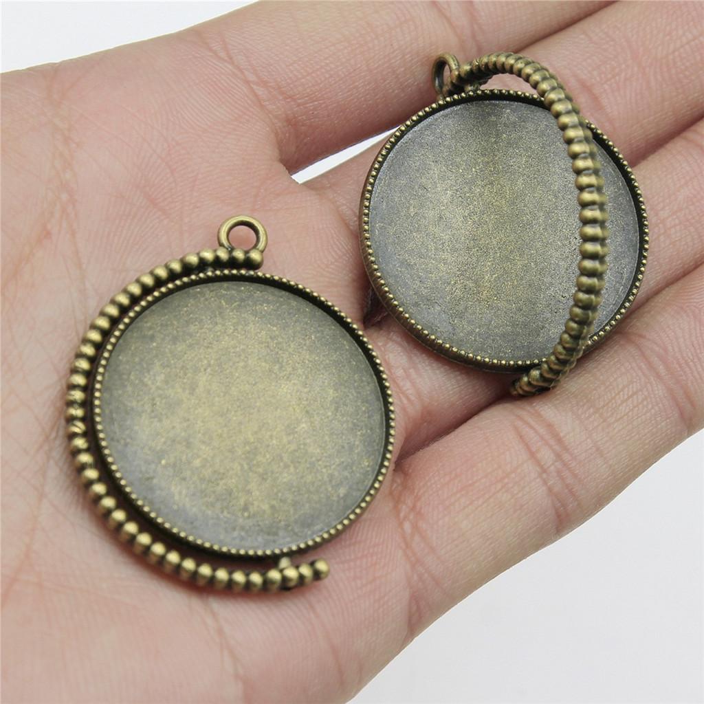 Akcesoria Części Obrotowa Okrągła Baza Pod Cabochon Szklany Taca Ustawień Materiały do Biżuterii Dziecięcej TA019