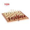 Brangdy 3-in-1 Wooden Non-Magnetic Chess & Board Game Set