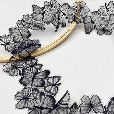1 Yard Butterfly Thin Elastic Lace Accessories Diy Handmade Decorative Lace Material Lace Ribbon