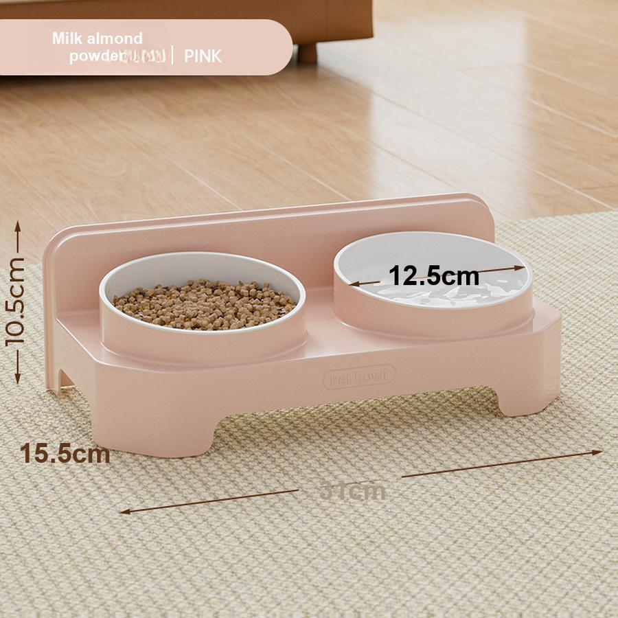 Simple Pet Food and Water Bowl Set Anti-Splash Cat Bowl Dog Bowl for Cats and Pets