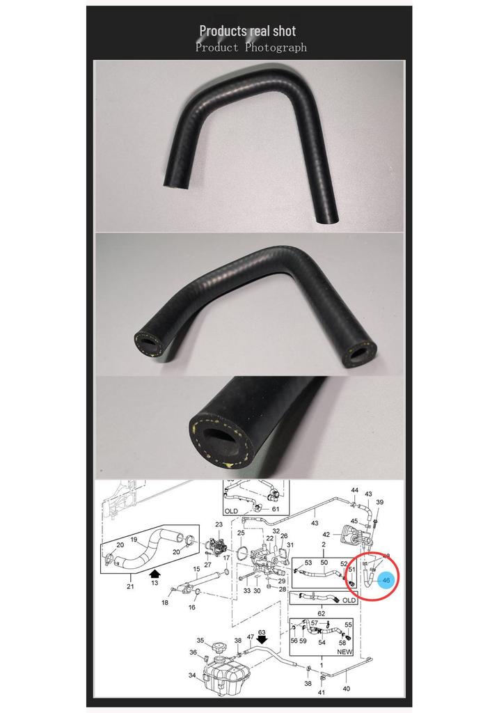Soft Water Hose for Cruze, Excelle, Aveo 1.6 & New Epica 1.8 Throttle Body Heater