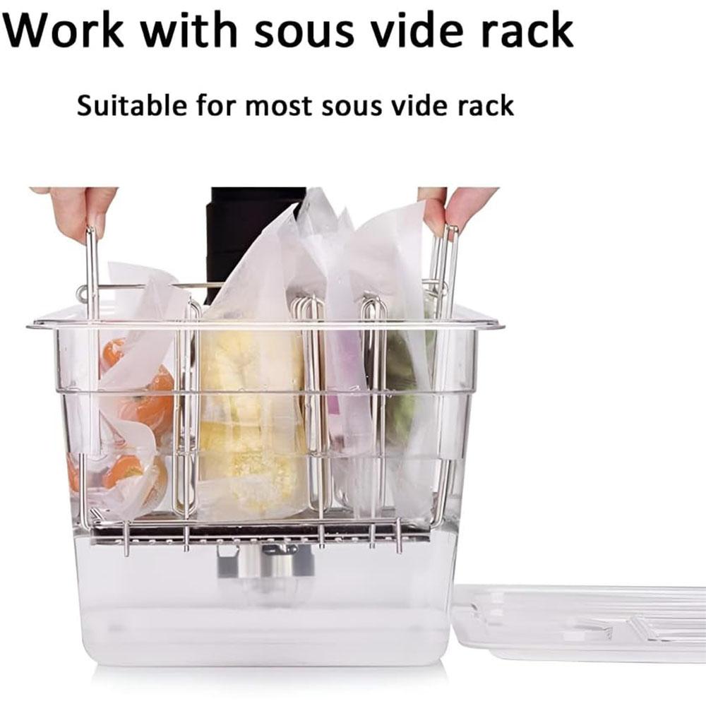 11L Sous Vide Sada Nádoby - Víko a Mřížky s Přepážkami - Pasuje na Anova, Joule, Instant Pot