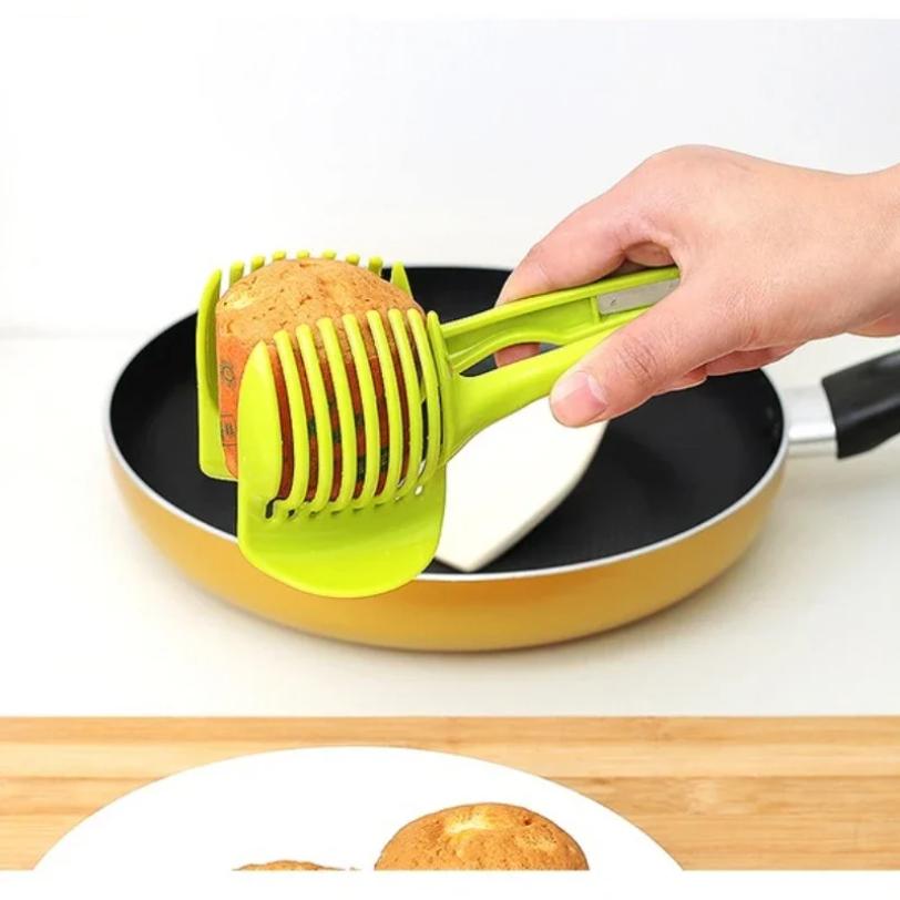 1pc Tomato Slicer Fruits Cutter Stand Assistant Lounged Tomato Lemon Shreadders Slicer