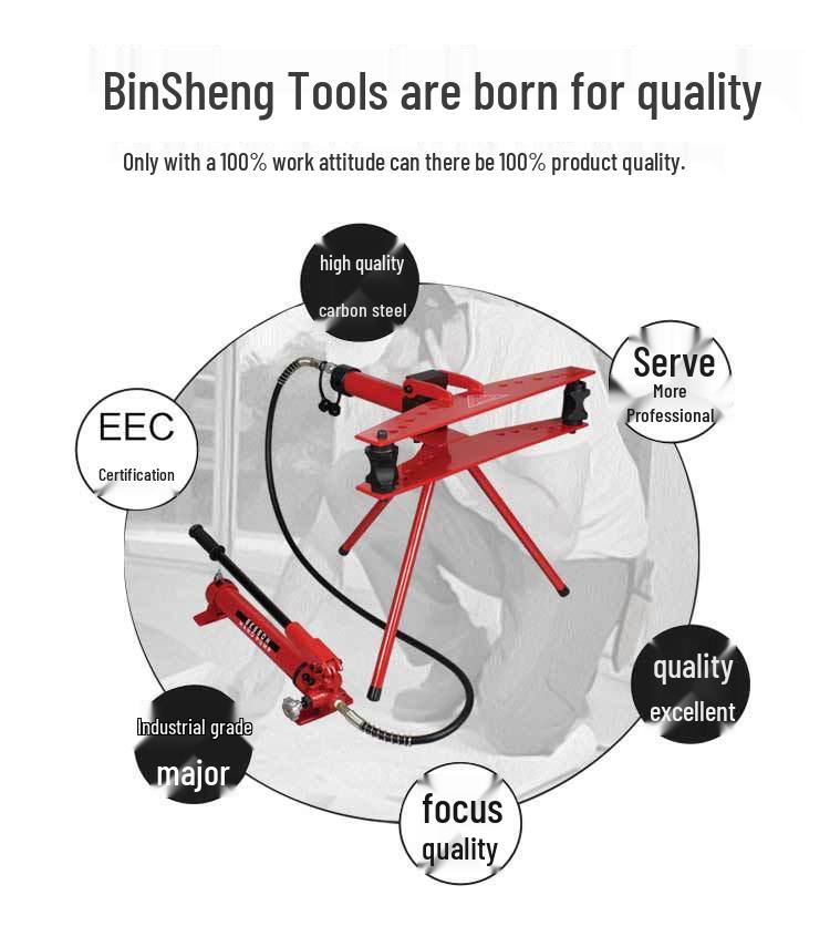 SWG Manual Hydraulic Pipe Bender for 1-4 Inch Steel, Iron, Galvanized Pipes