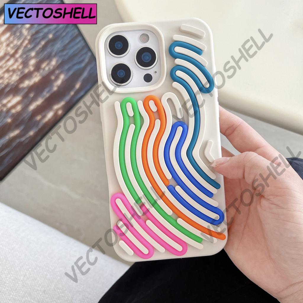 DIY Puzzle Maze Funny Sensory Activity Board Silicone Case For iPhone 16 15 14 13 Pro Max Creative Decompression Arc Soft Cover