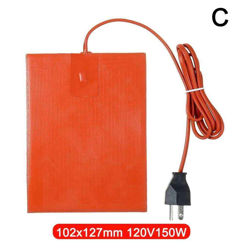 150W 220V Car Water Tank Antifreeze Heater Silicone Rubber Thermostat Heating Plate Oil Pan Hydraulic Tank Heating Plate Mat
