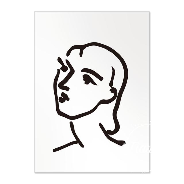 Vintage Abstract Matisse Line Figure Minimalist Europe Canvas Painting Posters Prints Wall Art Pictures Living Room Home Decor No Frame
